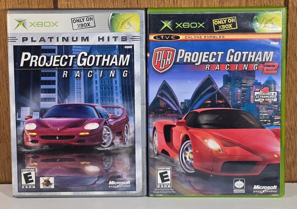 Xbox Project Gotham Racing Game Lot PGR PGR2 Platinum Hits Complete CIB